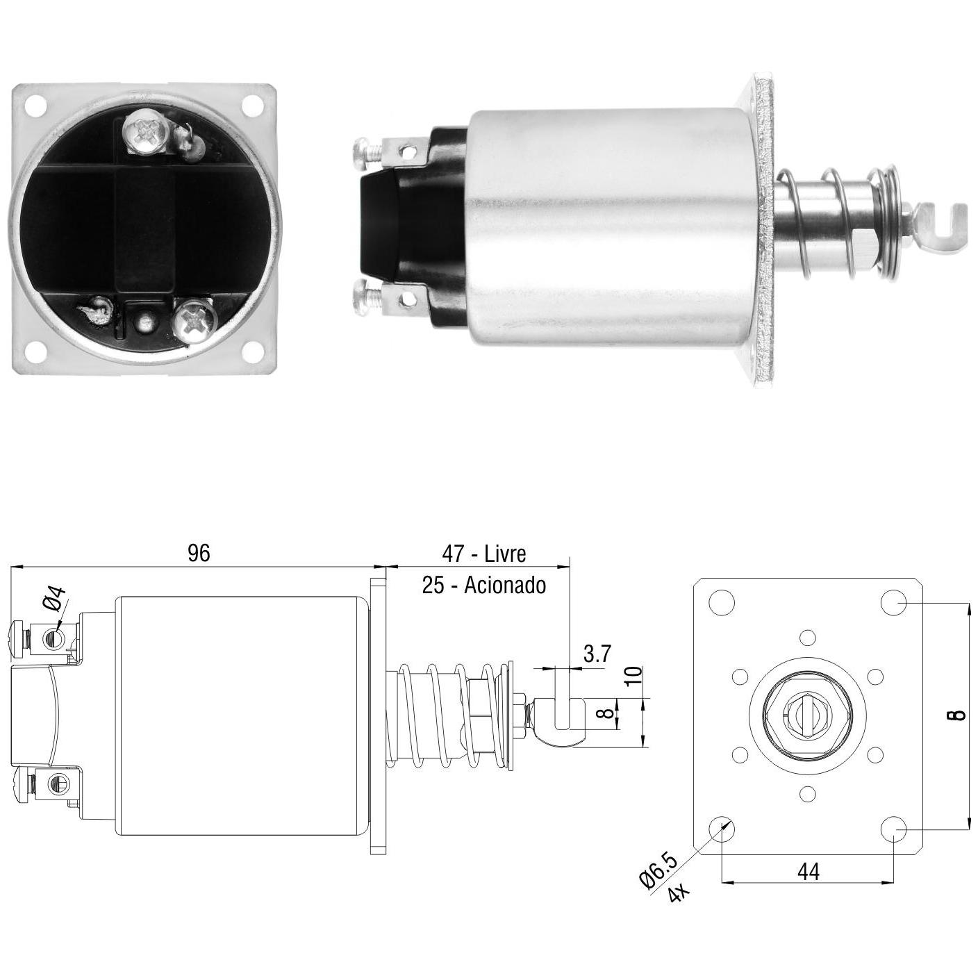 Solenoide de Corte da Bomba Injetora - ZM - 4-733
