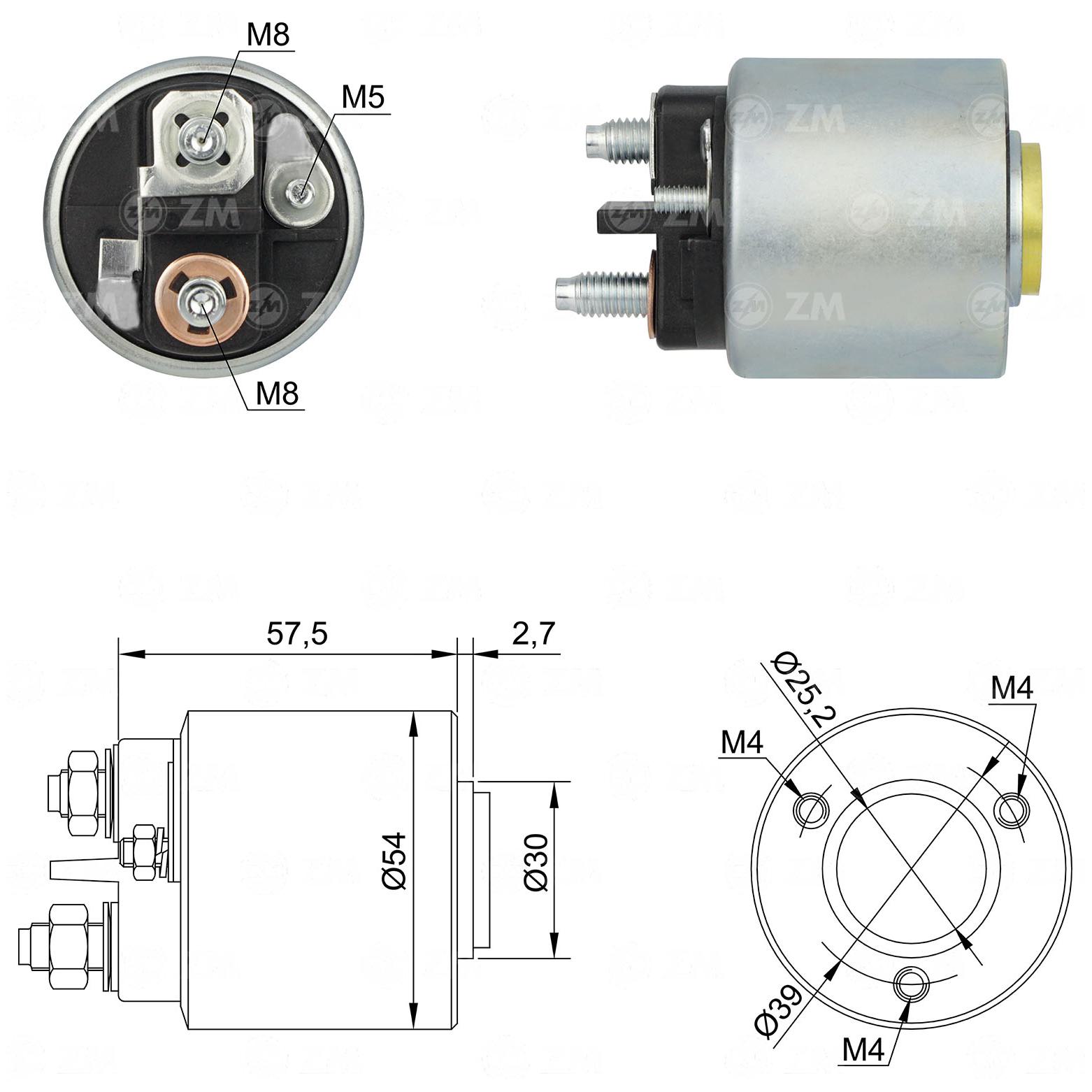 Relê Auxiliar de Partida para Citroen AX - ZM - 490