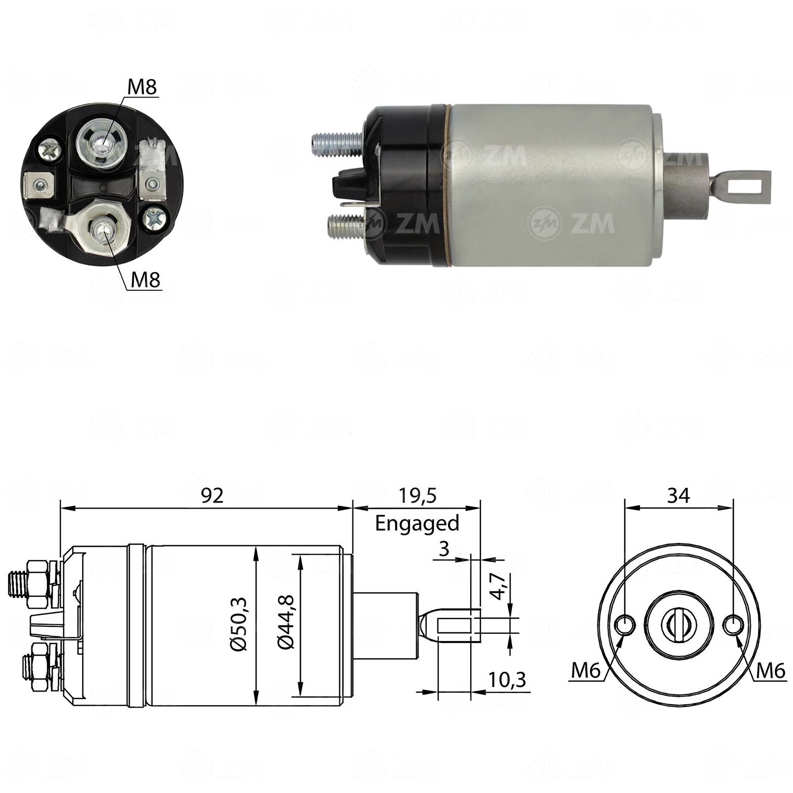 Relê Auxiliar de Partida para Chevrolet Chevette e Chevette Hatch - ZM - 522