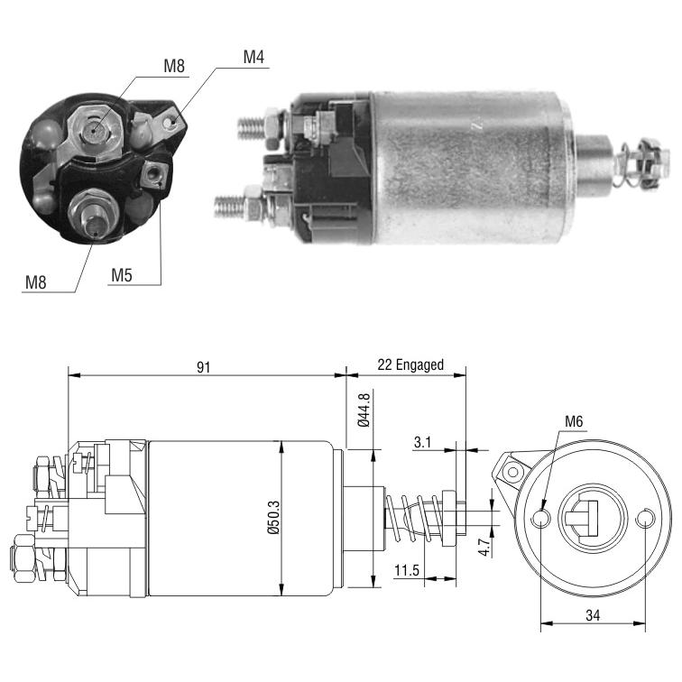 Relê Auxiliar de Partida para Volkswagen Passat - ZM - 525