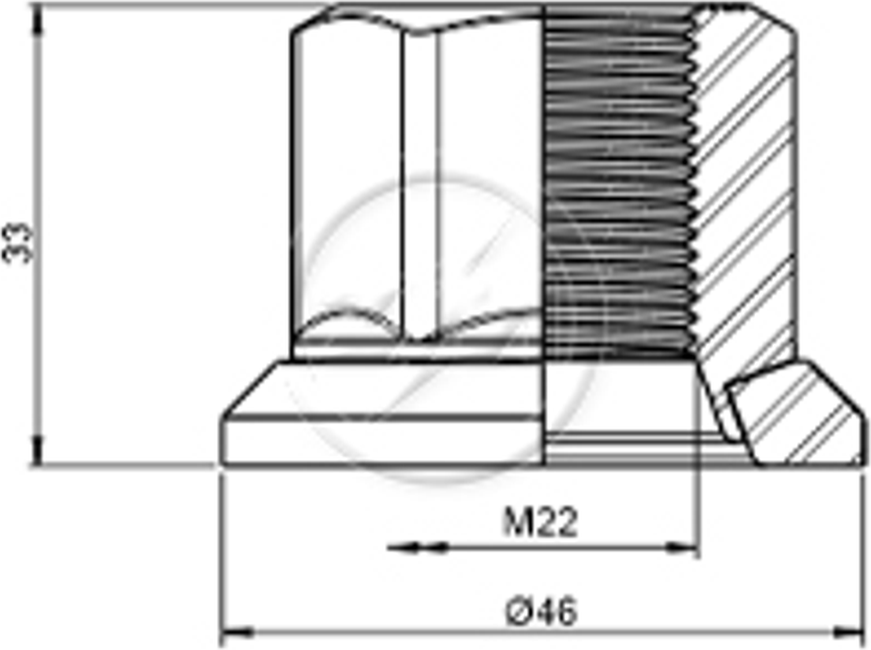 Kit 30 Porca da Roda M22-1,5 x CH32 x H33 - ZM - 529.022.04