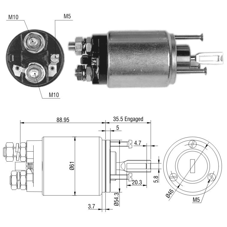 Relê Auxiliar de Partida para Mercedes-Benz L 2213 e L 2216 - ZM - 549