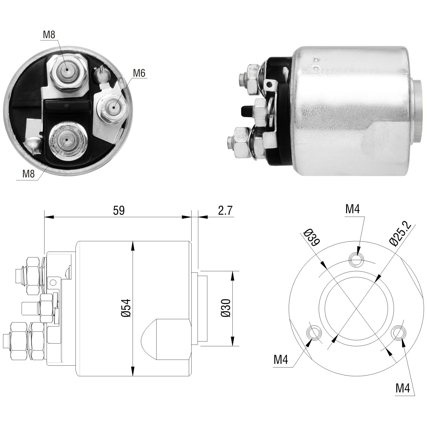 Relê Auxiliar de Partida para Mercedes-Benz A 160 - ZM - 5-495