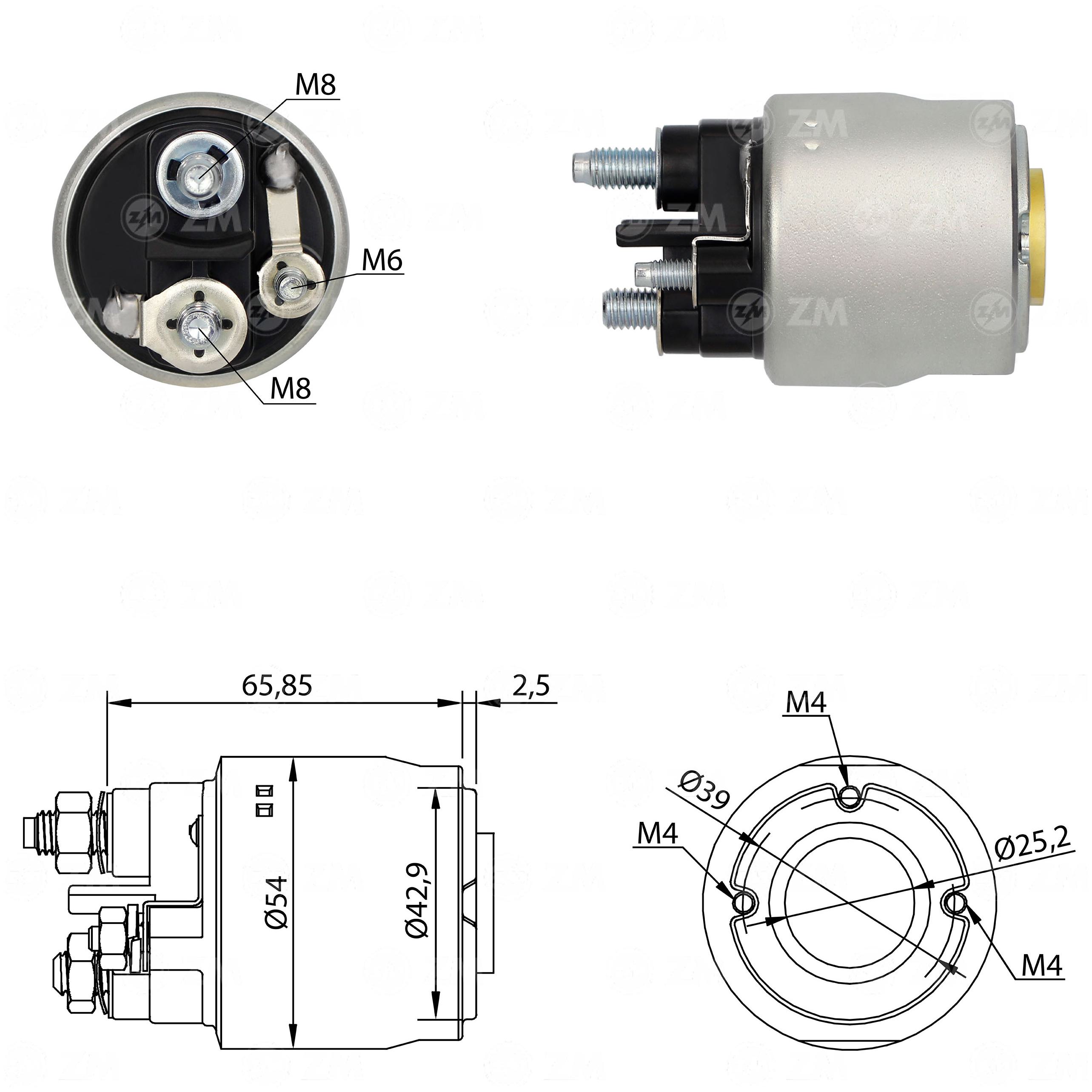 Relê Auxiliar de Partida para Ford Transit - ZM - 5-590