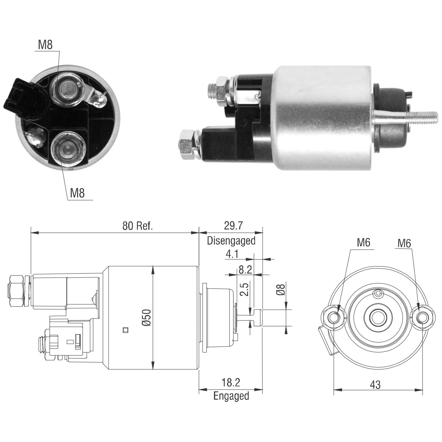 Relê Auxiliar de Partida para Toyota Corolla - ZM - 5-708