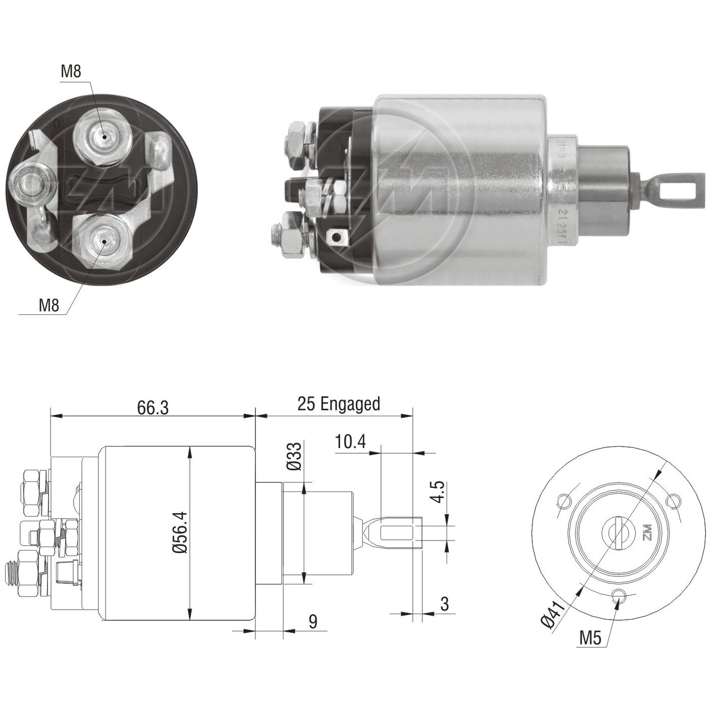 Relê Auxiliar de Partida para Nissan Sentra - ZM - 6-473
