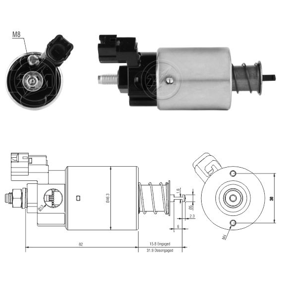 Relê Auxiliar de Partida para Toyota Corolla - ZM - 6-665