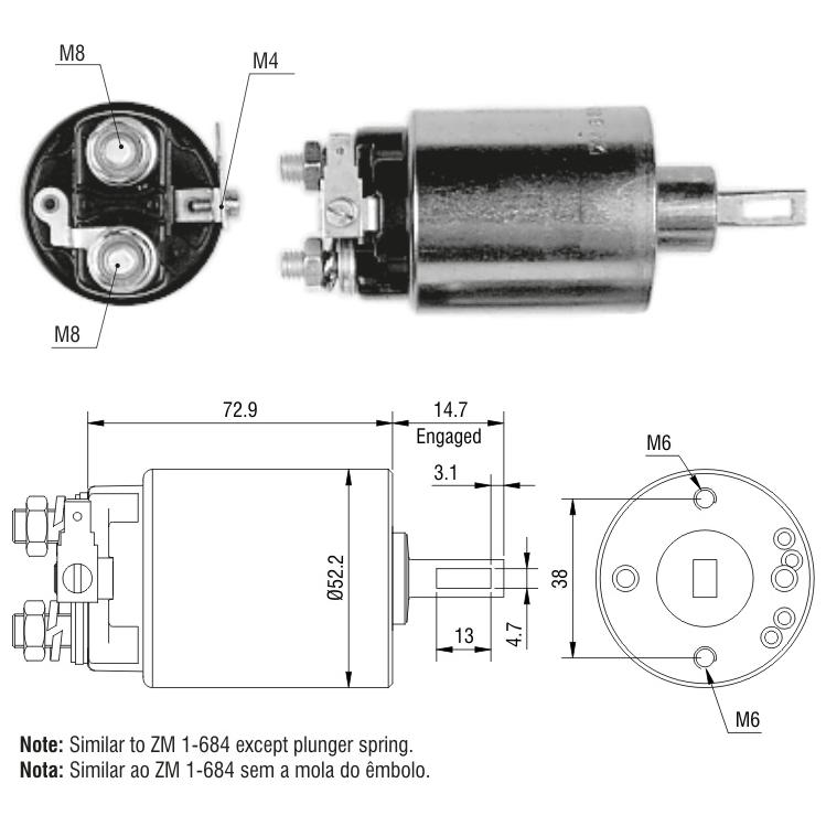Relê Auxiliar de Partida para Daewoo Lanos Hatch - ZM - 684
