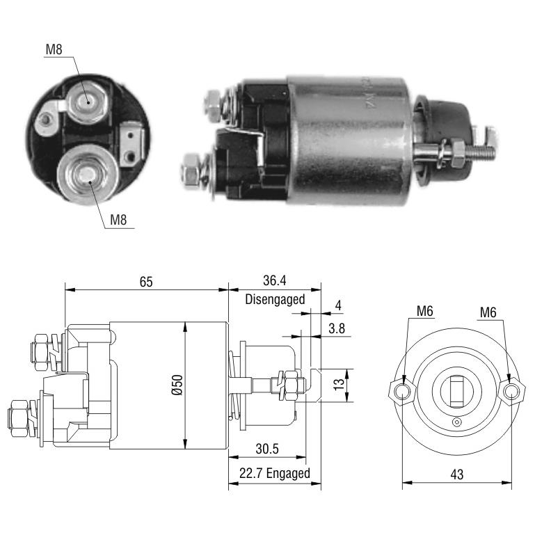 Relê Auxiliar de Partida para Honda Civic - ZM - 702