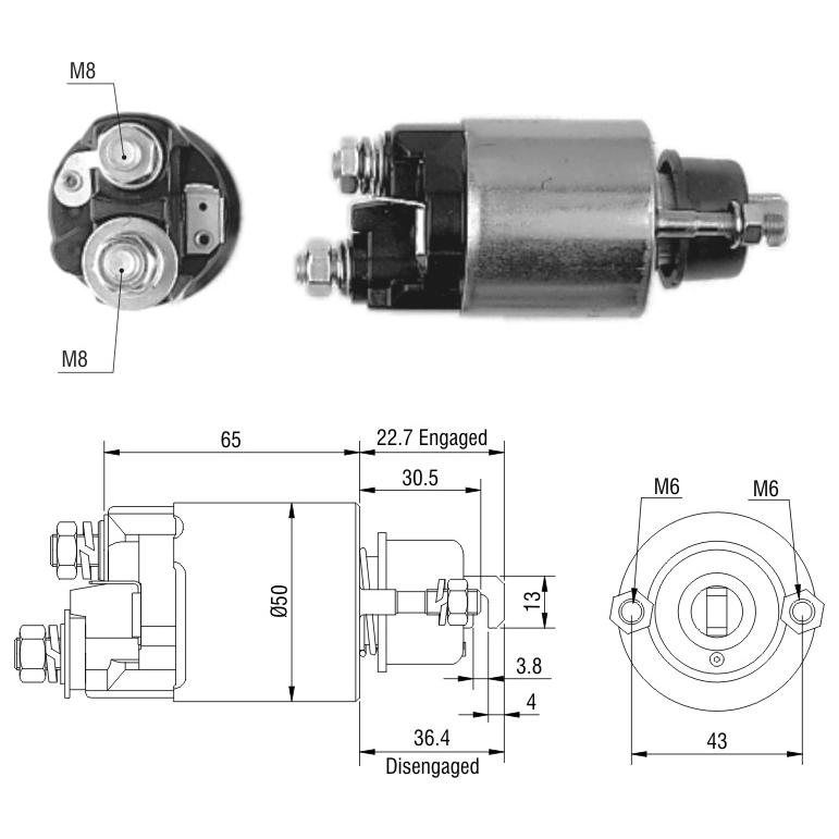Relê Auxiliar de Partida para Mazda MX-3 - ZM - 706