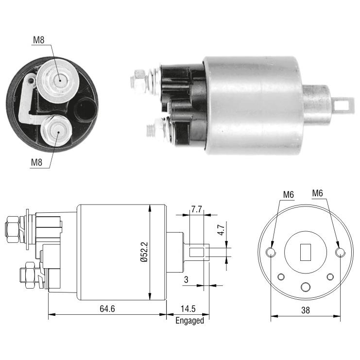 Relê Auxiliar de Partida para Honda Civic - ZM - 712