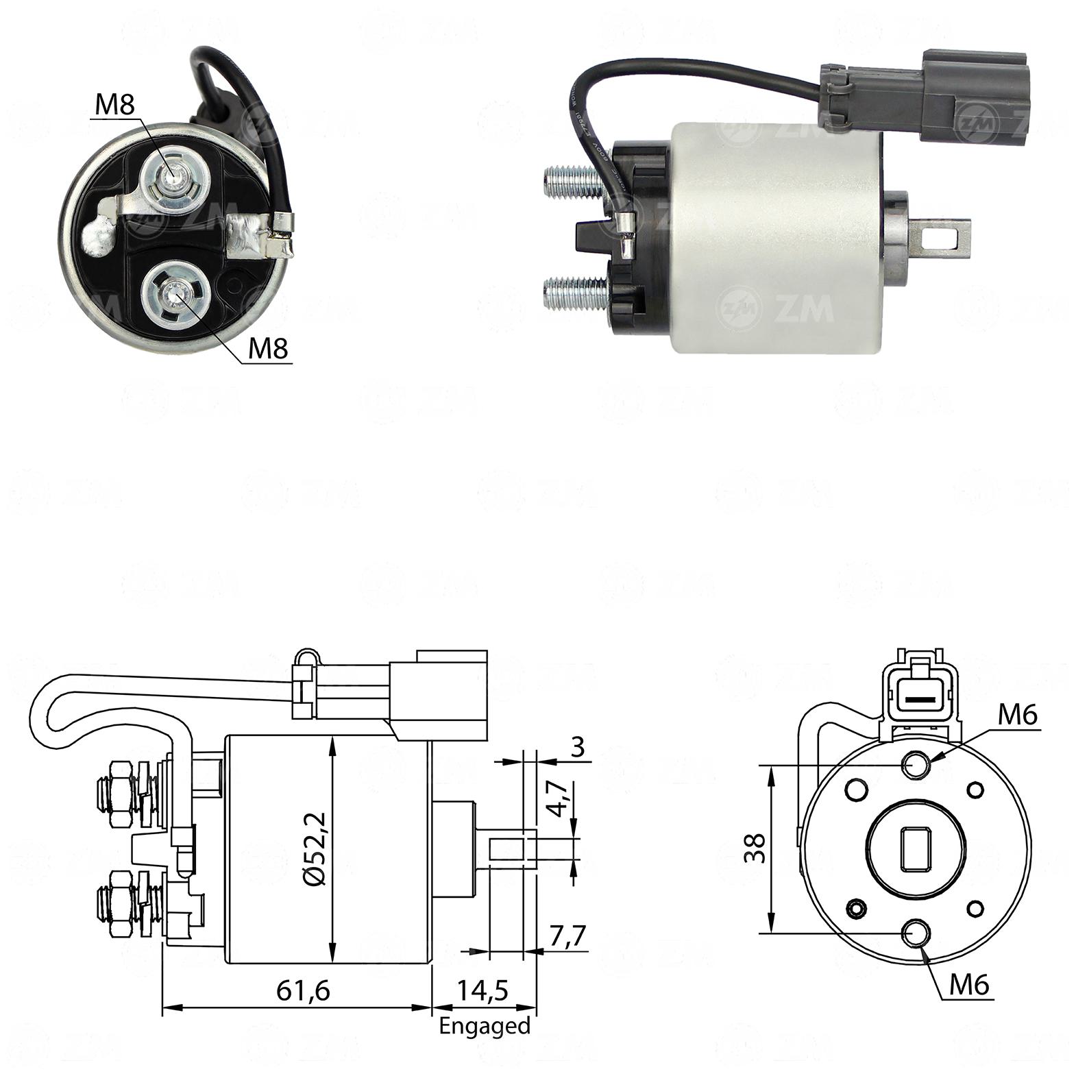 Relê Auxiliar de Partida para Nissan Maxima - ZM - 719