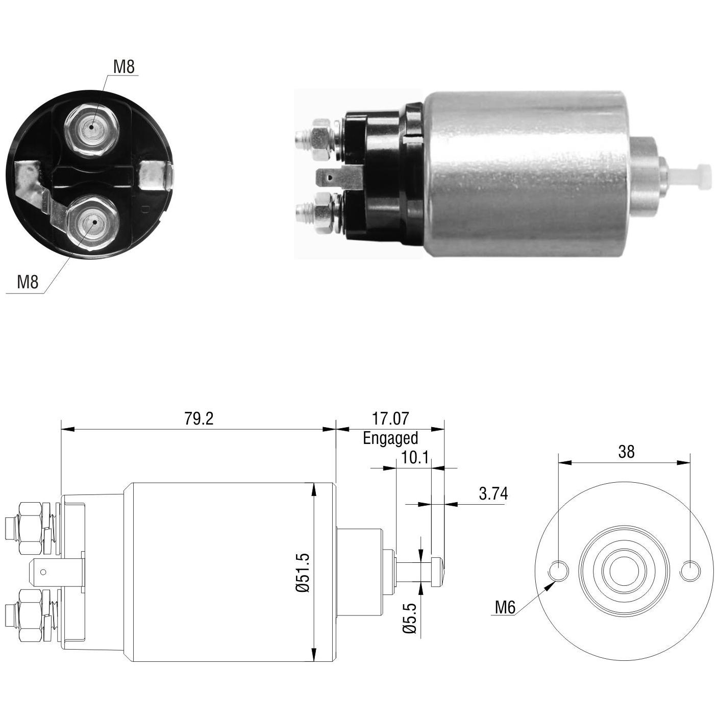 Relê Auxiliar de Partida para Ford Ranger - ZM - 769