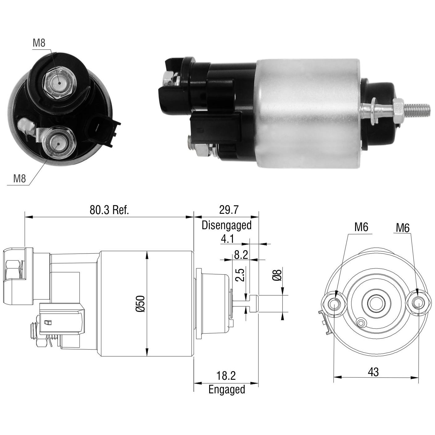 Relê Auxiliar de Partida para Honda FIT - ZM - 7-705