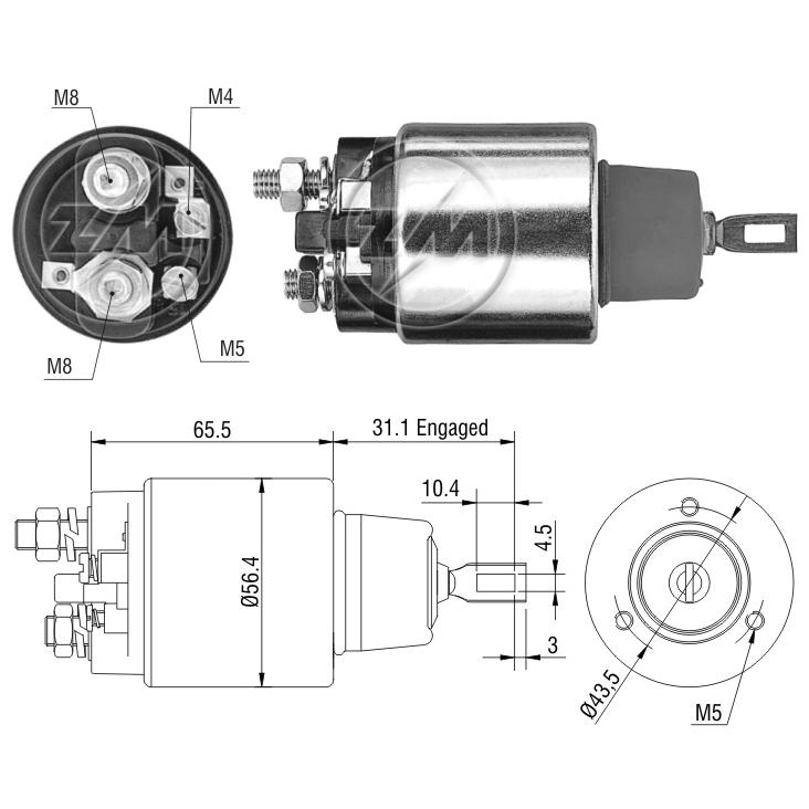 Relê Auxiliar de Partida para Mercedes-Benz S 280 e SL 500 - ZM - 772