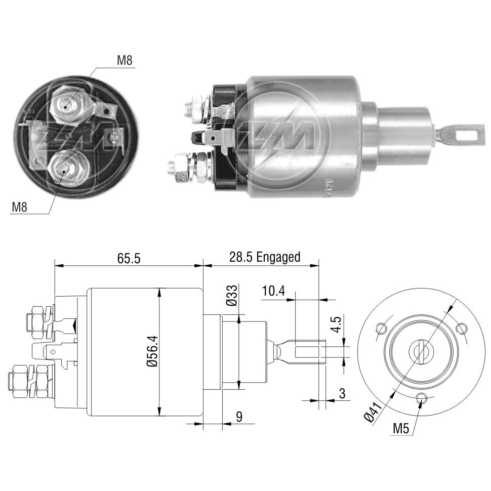 Relê Auxiliar de Partida para Audi A6 AVANT e A8 - ZM - 773