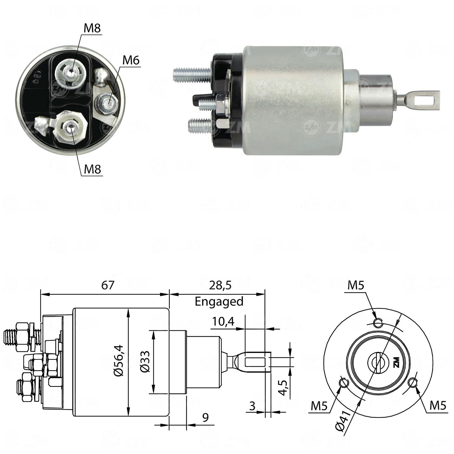 Relê Auxiliar de Partida - ZM - 775
