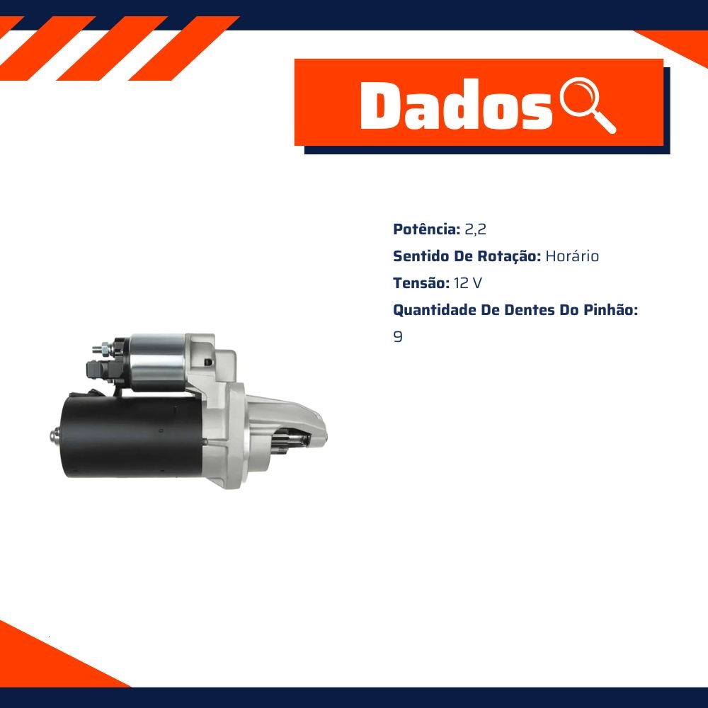 Motor de Partida PDM 12V - ZM - 80.132.01