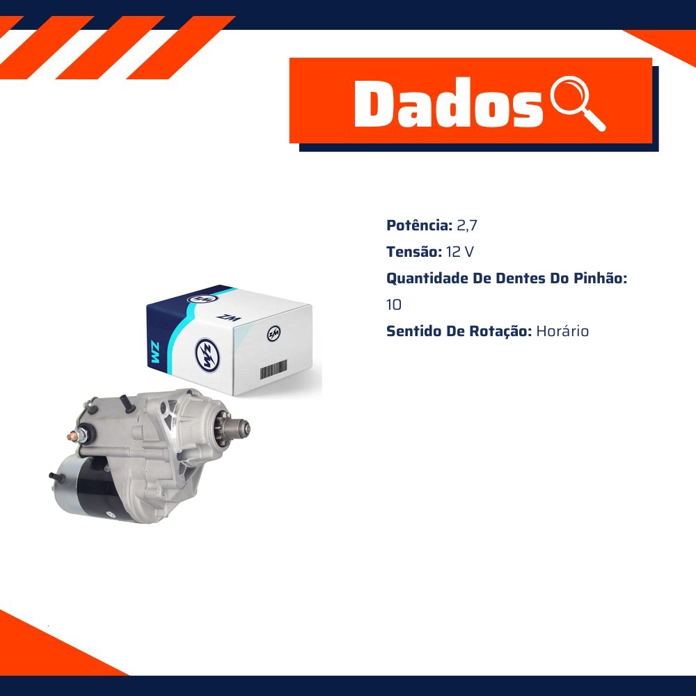 Motor de Partida OSGR 12V - ZM - 80.140.10