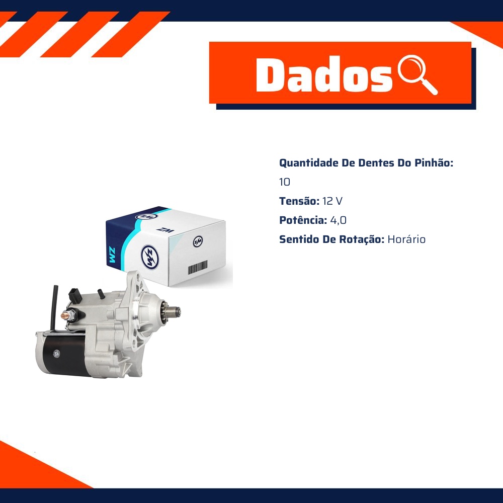 Motor de Partida OSGR 12V - ZM - 80.140.12