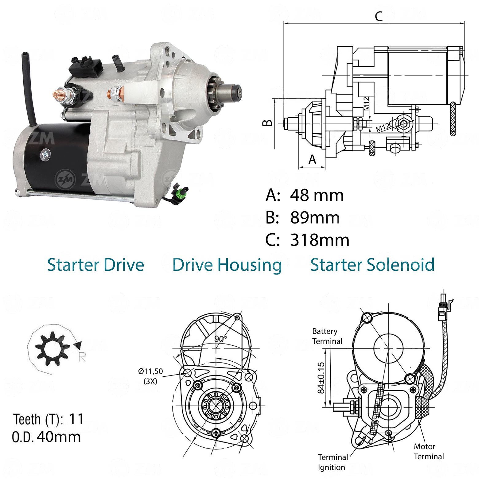 Motor de Partida OSGR 24V - ZM - 80.141.06
