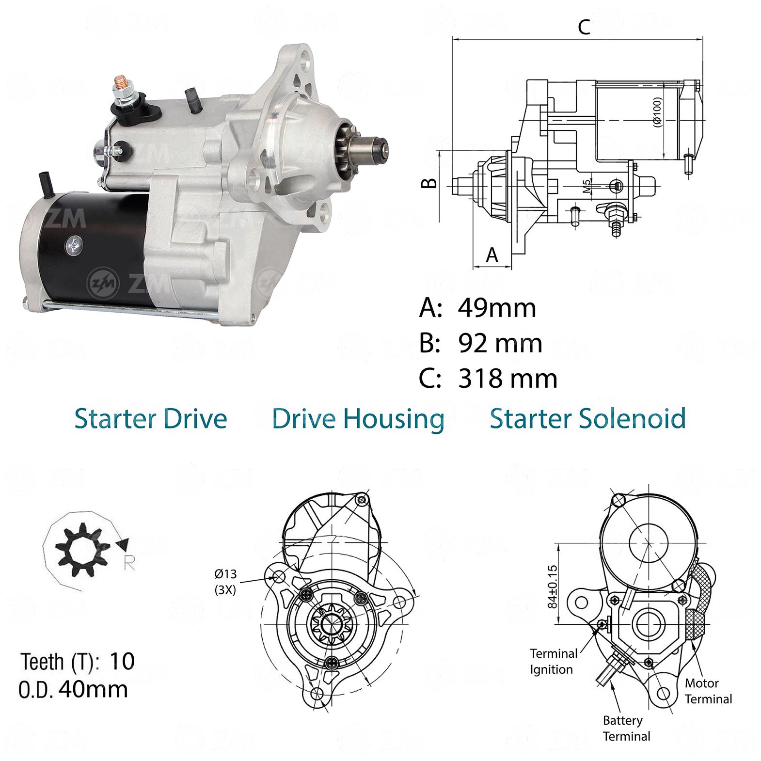 Motor de Partida OSGR 24V - ZM - 80.141.07
