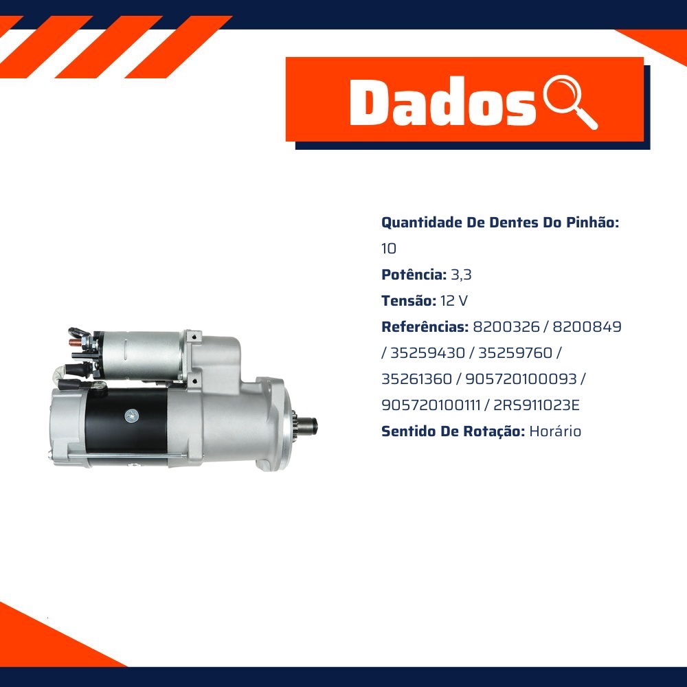 Motor de Partida 29MT 12V - ZM - 80.290.02
