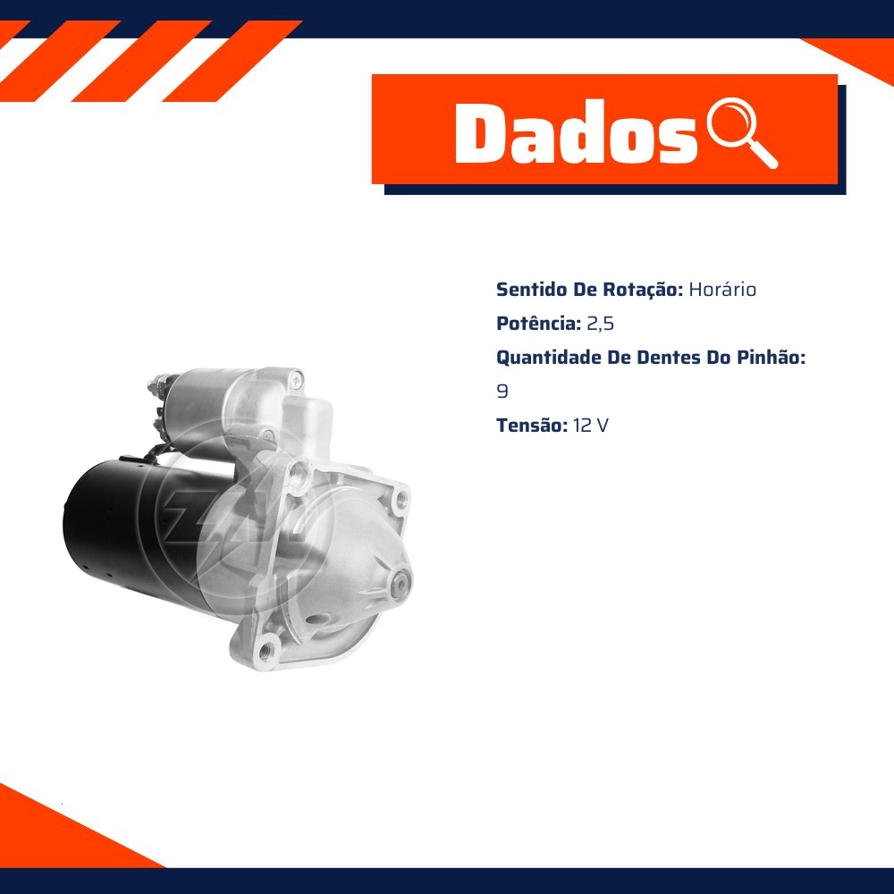 Motor de Partida R78-M55 12V - ZM - 80.381.01