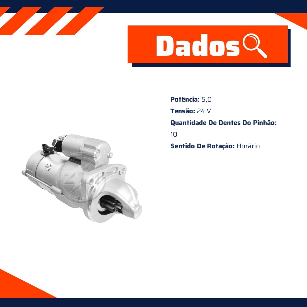 Motor de Partida M100R 24V - ZM - 80.485.01