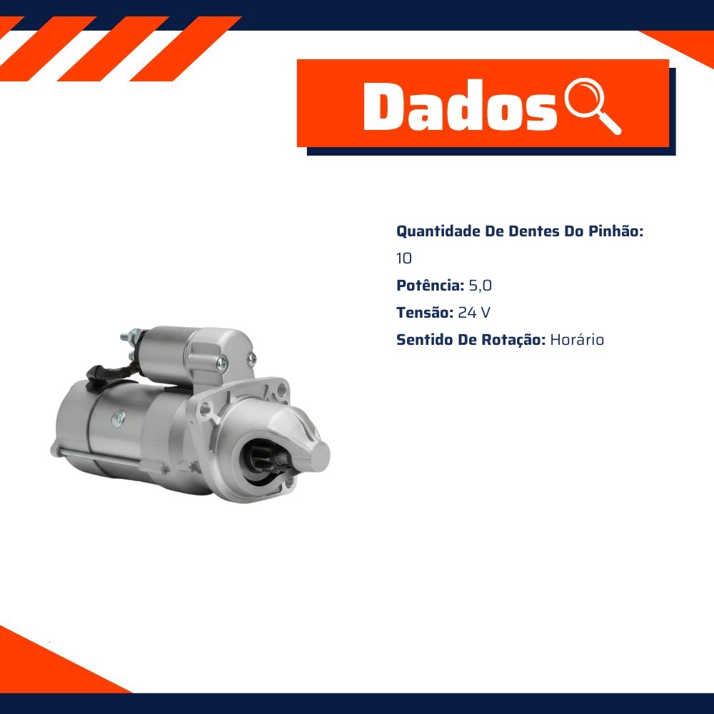 Motor de Partida M100R 24V - ZM - 80.485.05