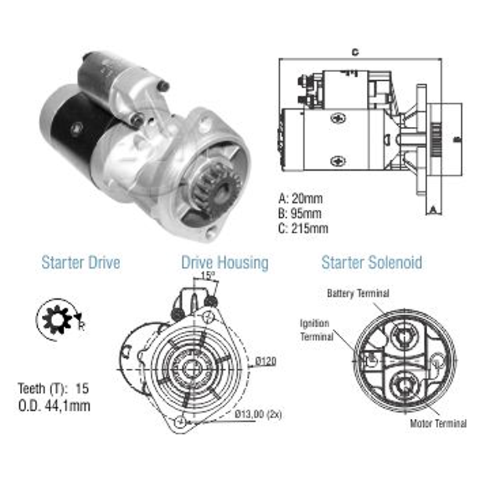 Motor de Partida 12V - ZM - 80.680.01