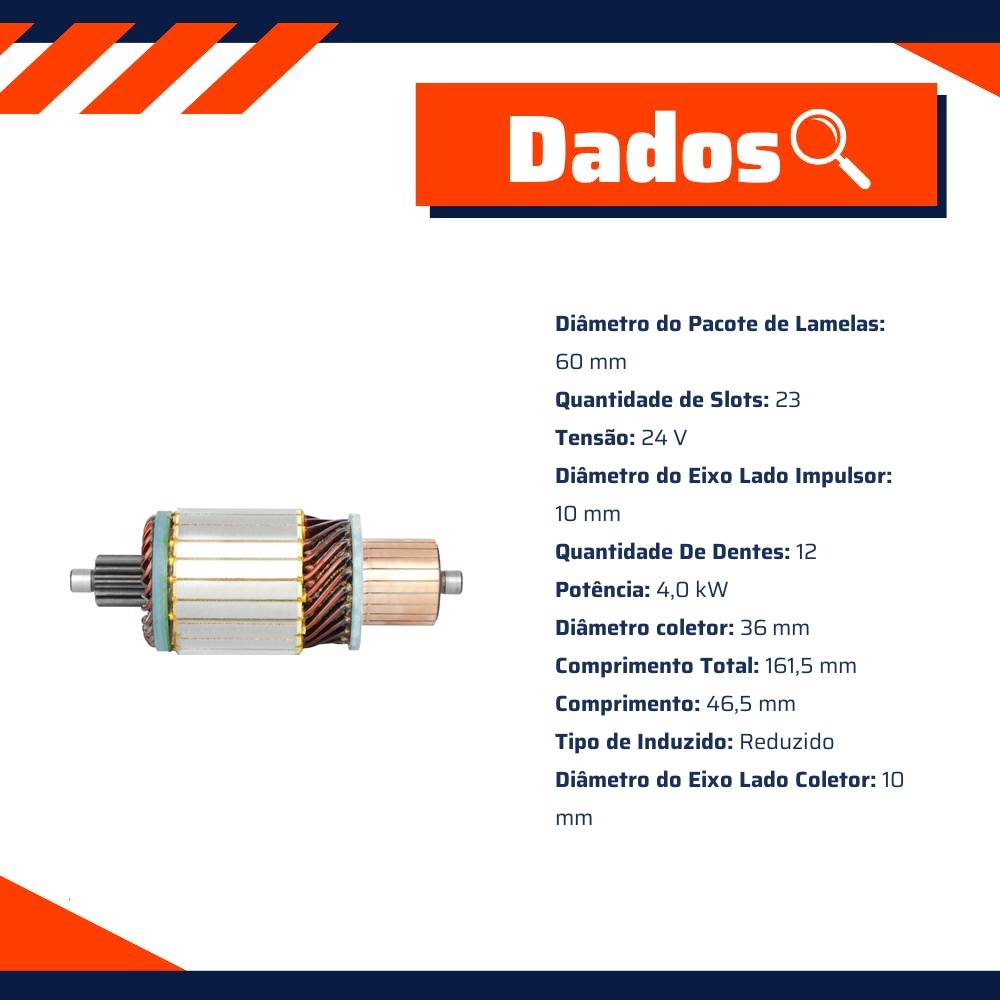 Induzido do Motor de Partida 24V - ZM - 83.818.01