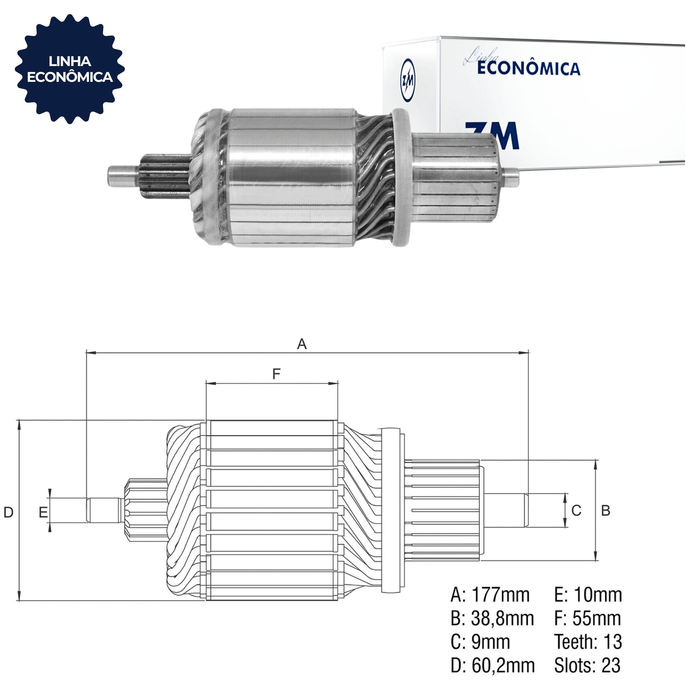 Induzido do Motor de Partida 24V - ZM - 83.890.56