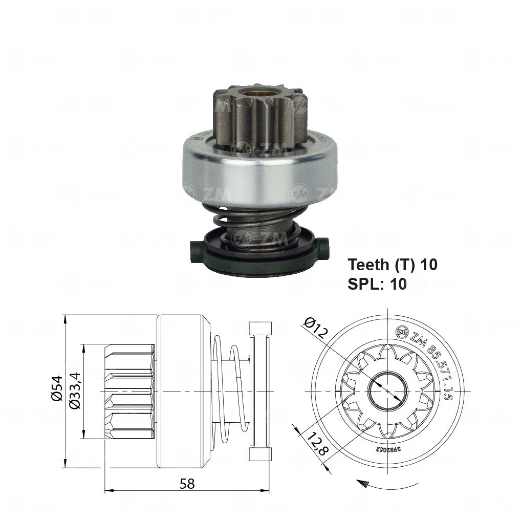 Impulsor de Partida - ZM - 85.571.15