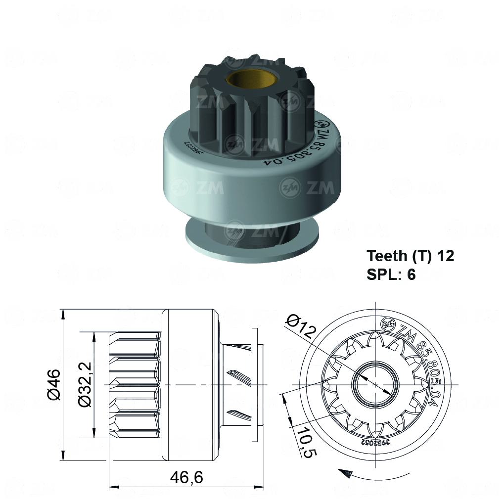 Impulsor de Partida - ZM - 85.805.04