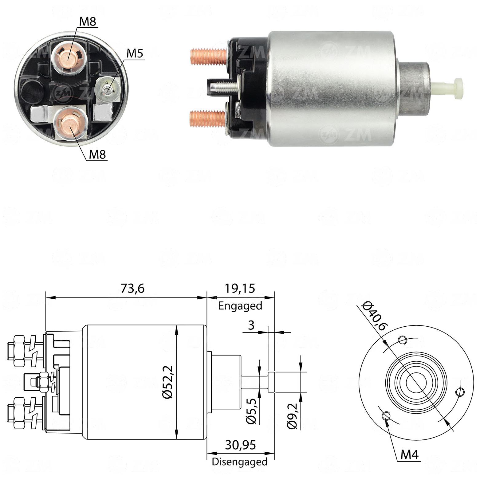 Relê Auxiliar de Partida para Chevrolet Blazer e S10 - ZM - 860