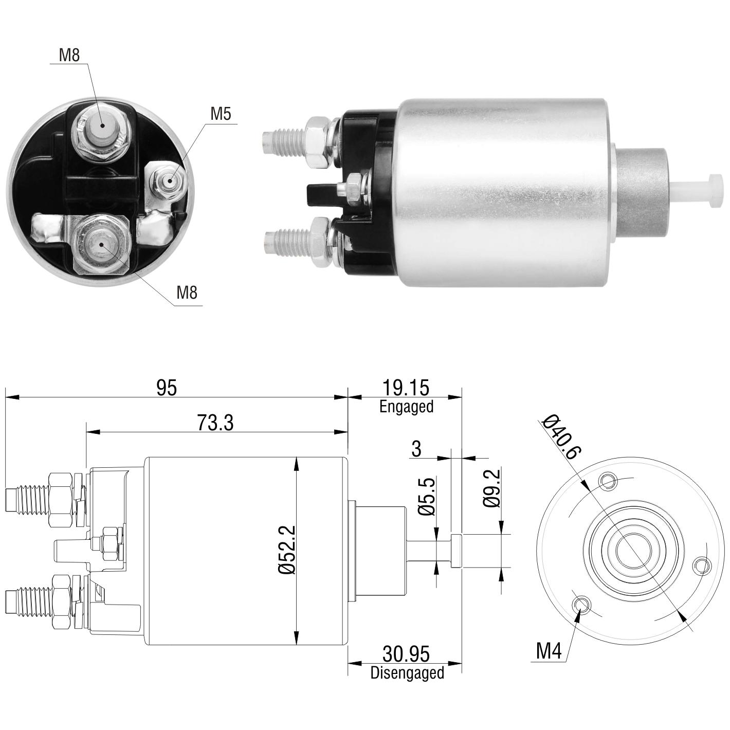 Relê Auxiliar de Partida para Chevrolet Blazer e S10 - ZM - 8-860