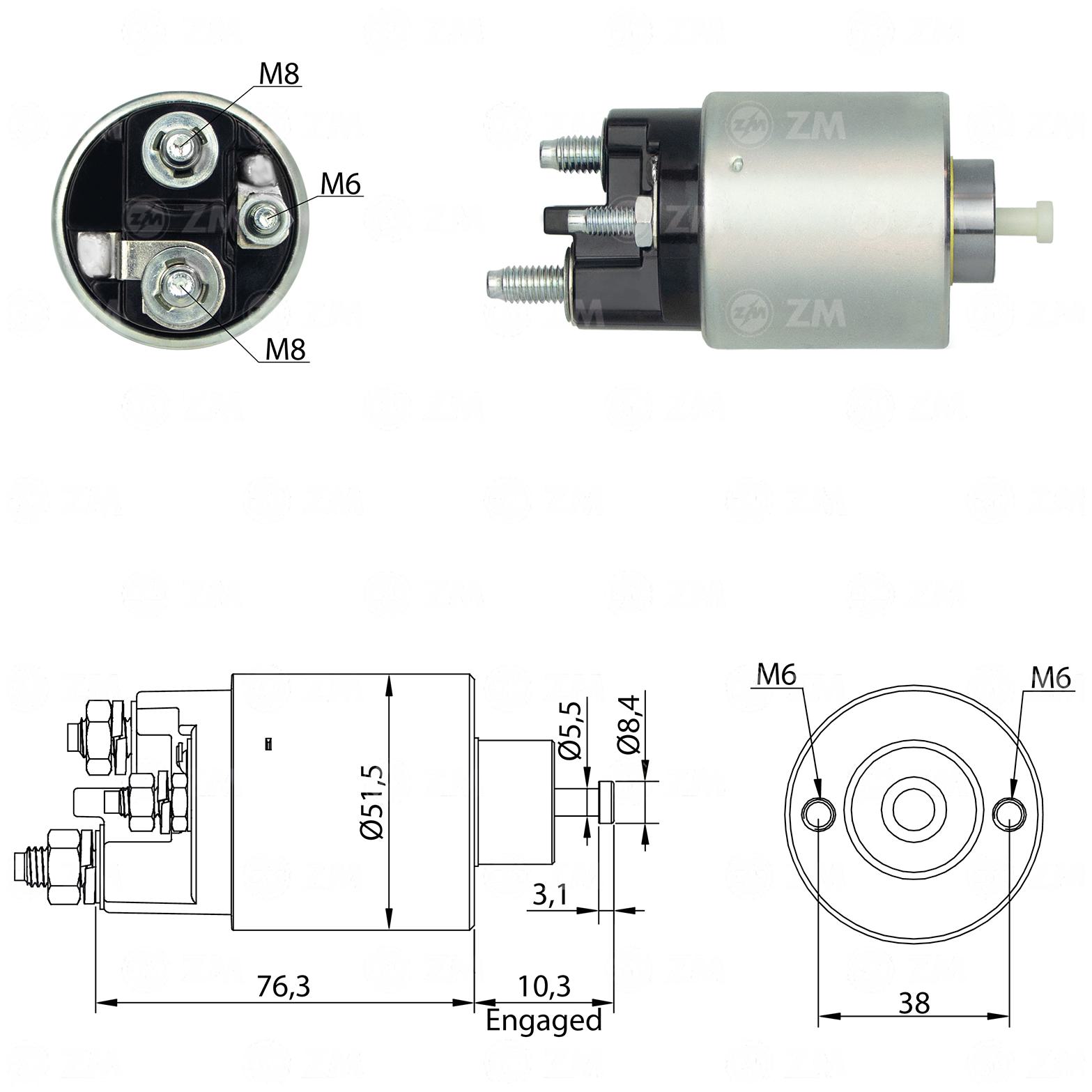 Relê Auxiliar de Partida para Ford Focus e Mondeo - ZM - 8-993