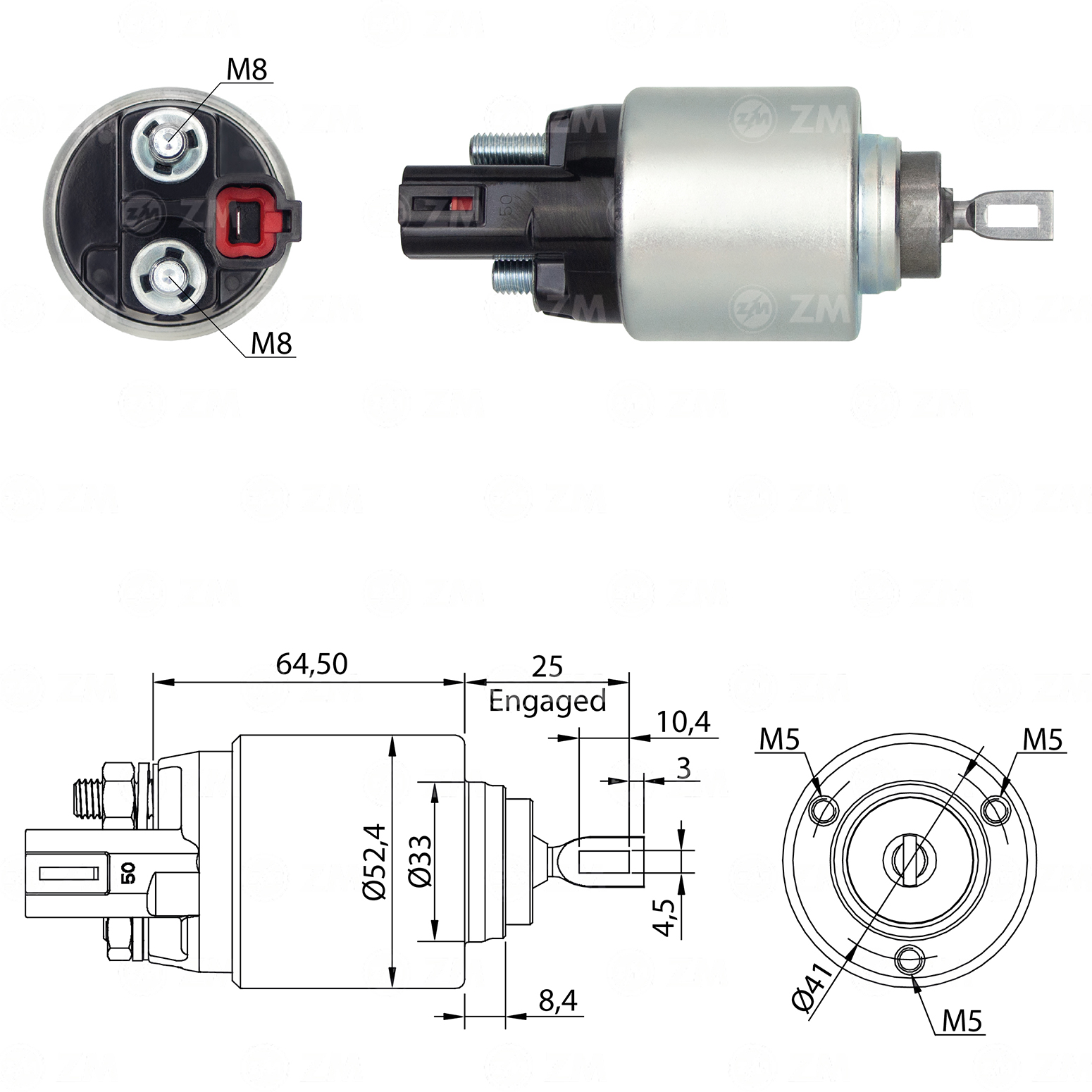 Relê Auxiliar de Partida para Hyundai Creta - ZM - 9-382