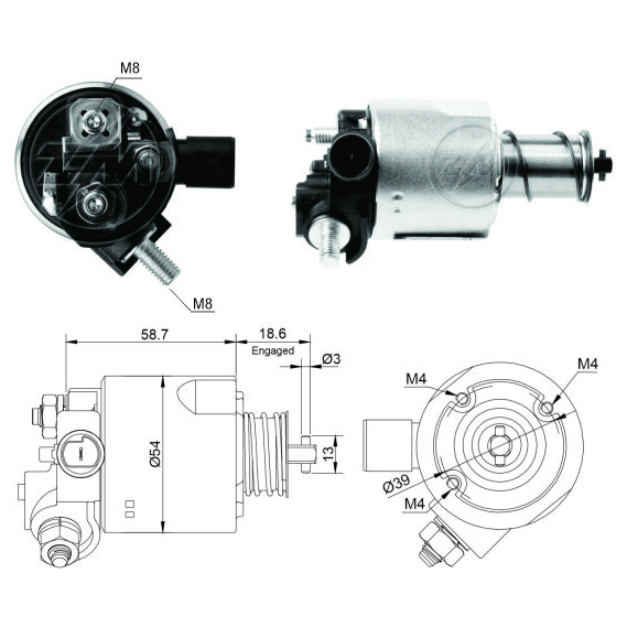 Relê Auxiliar de Partida para Chevrolet Silverado - ZM - 9-494
