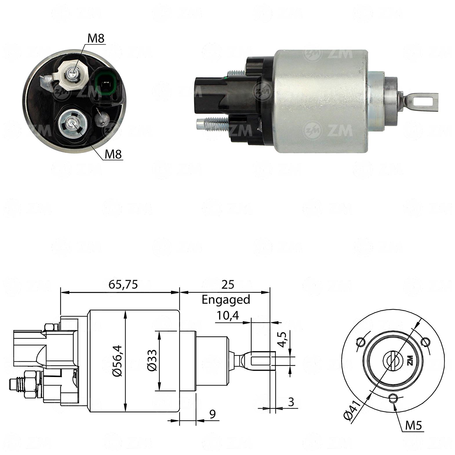 Relê Auxiliar de Partida para Toyota Corolla e Corolla Wagon - ZM - 978
