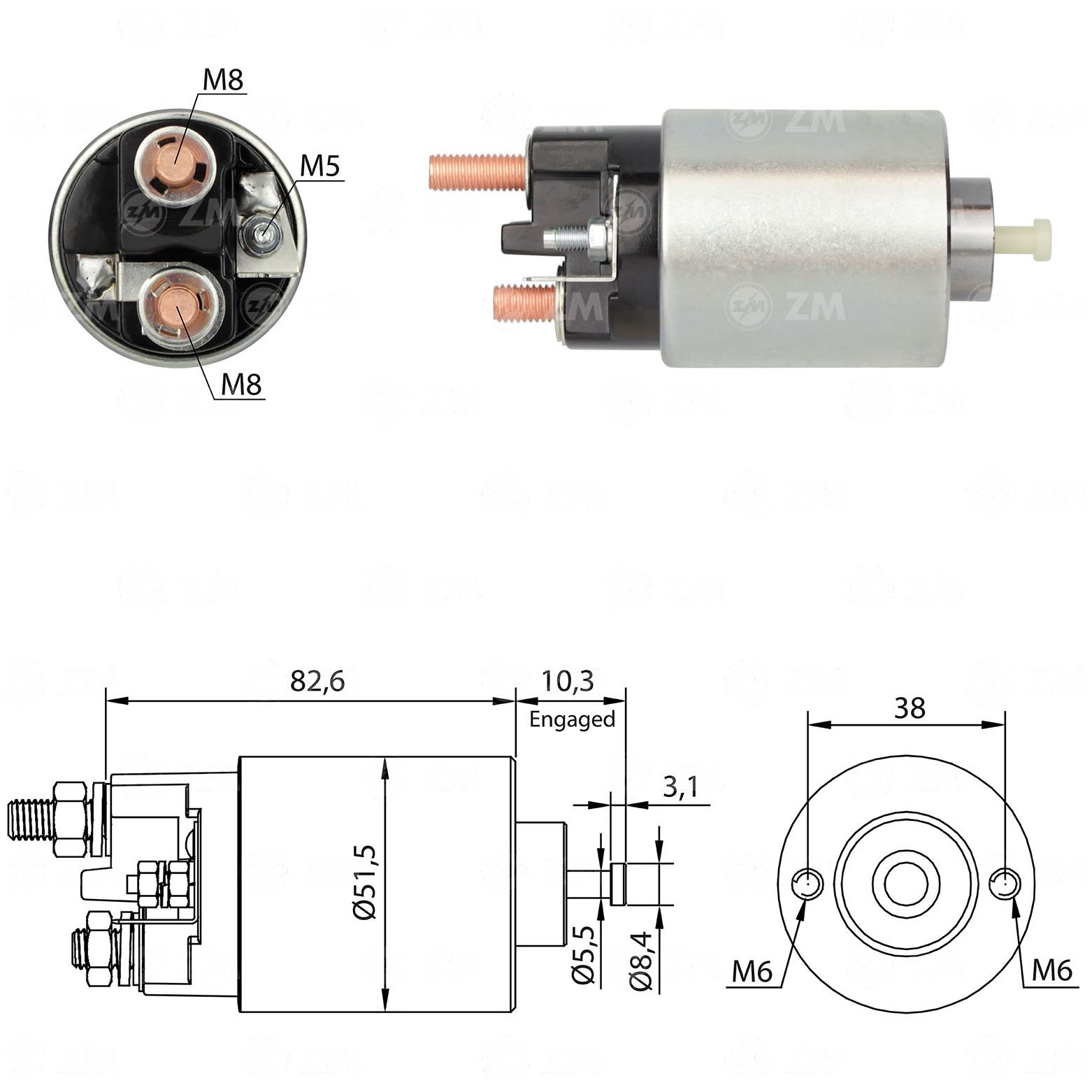 Relê Auxiliar de Partida - ZM - 993