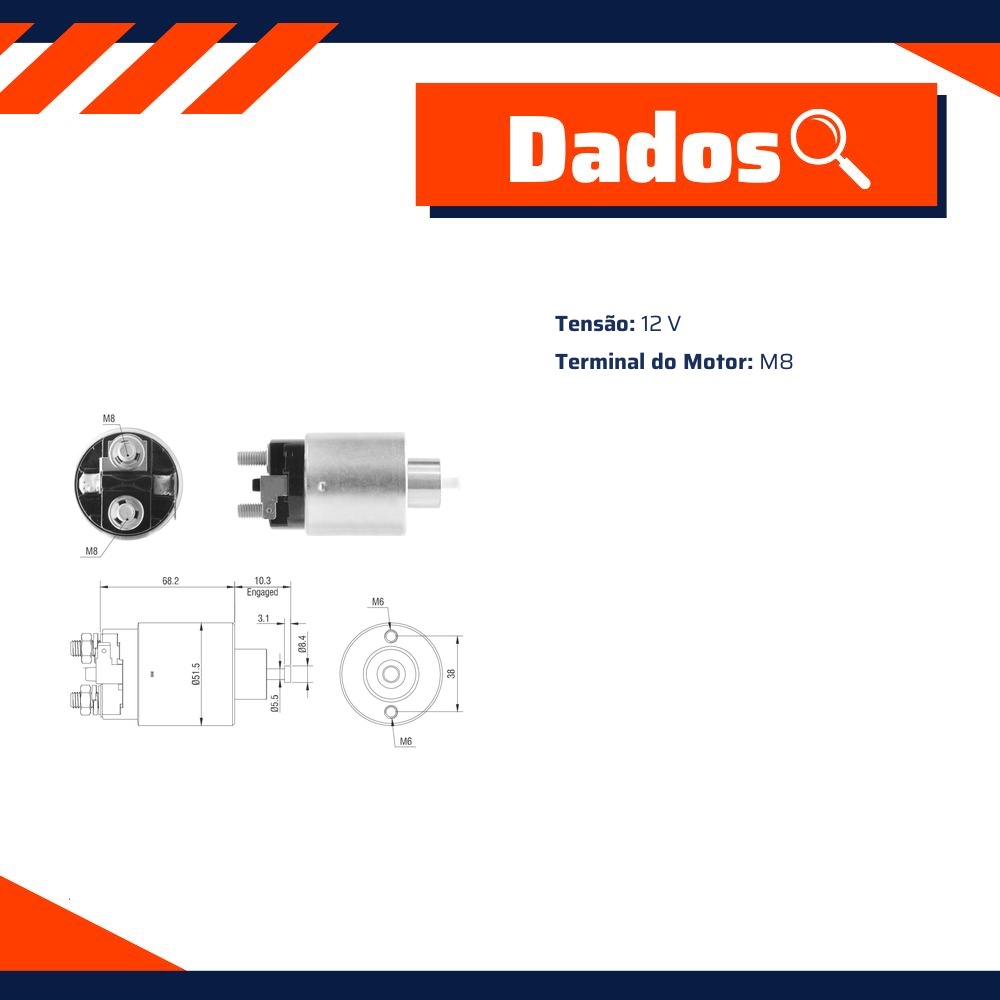 Relê Auxiliar de Partida para Mitsubishi L200 - ZM - 9-995