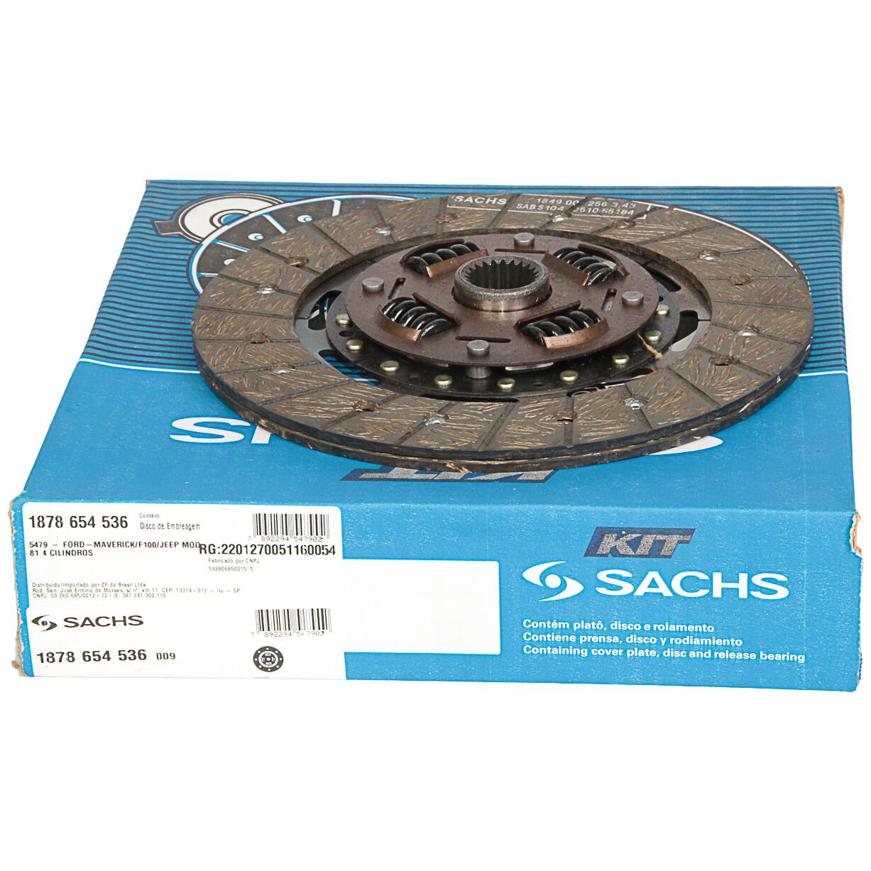Disco de Embreagem para Ford F-100 e Maverick - Sachs - 5479