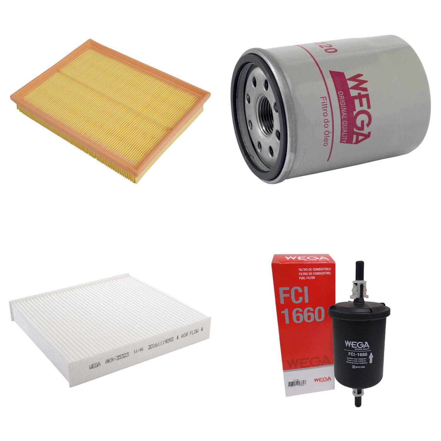 Kit Filtros Fiat Palio Palio Weekend Strada 1.0 1.4 - Wega - WKL-123