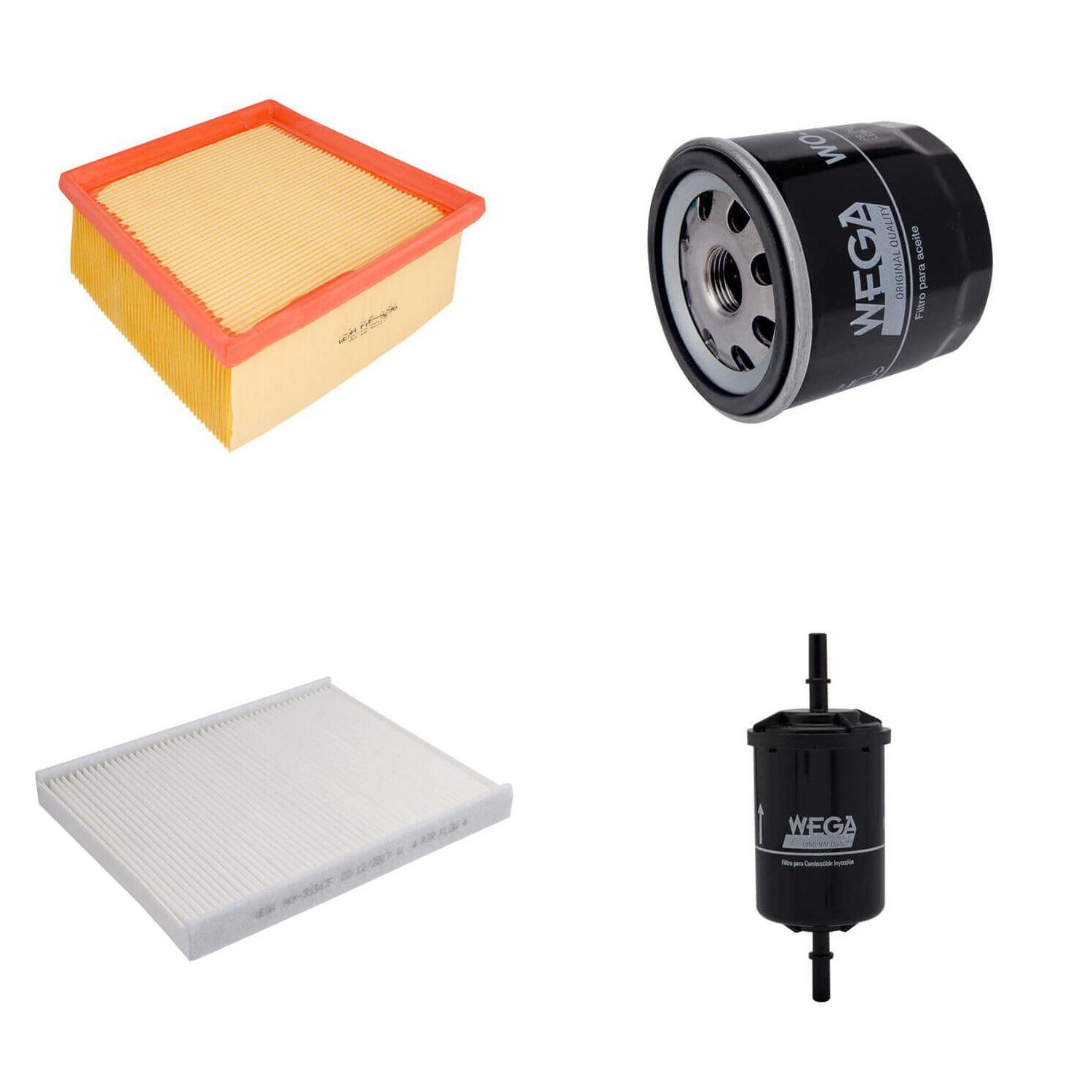 Kit Filtro Ar Comb Óleo Cab Ford EcoSport Ka Fiesta 1.0 TiVCT 1.5 1.6 Sigma 15/21 - Wega - WKL-160