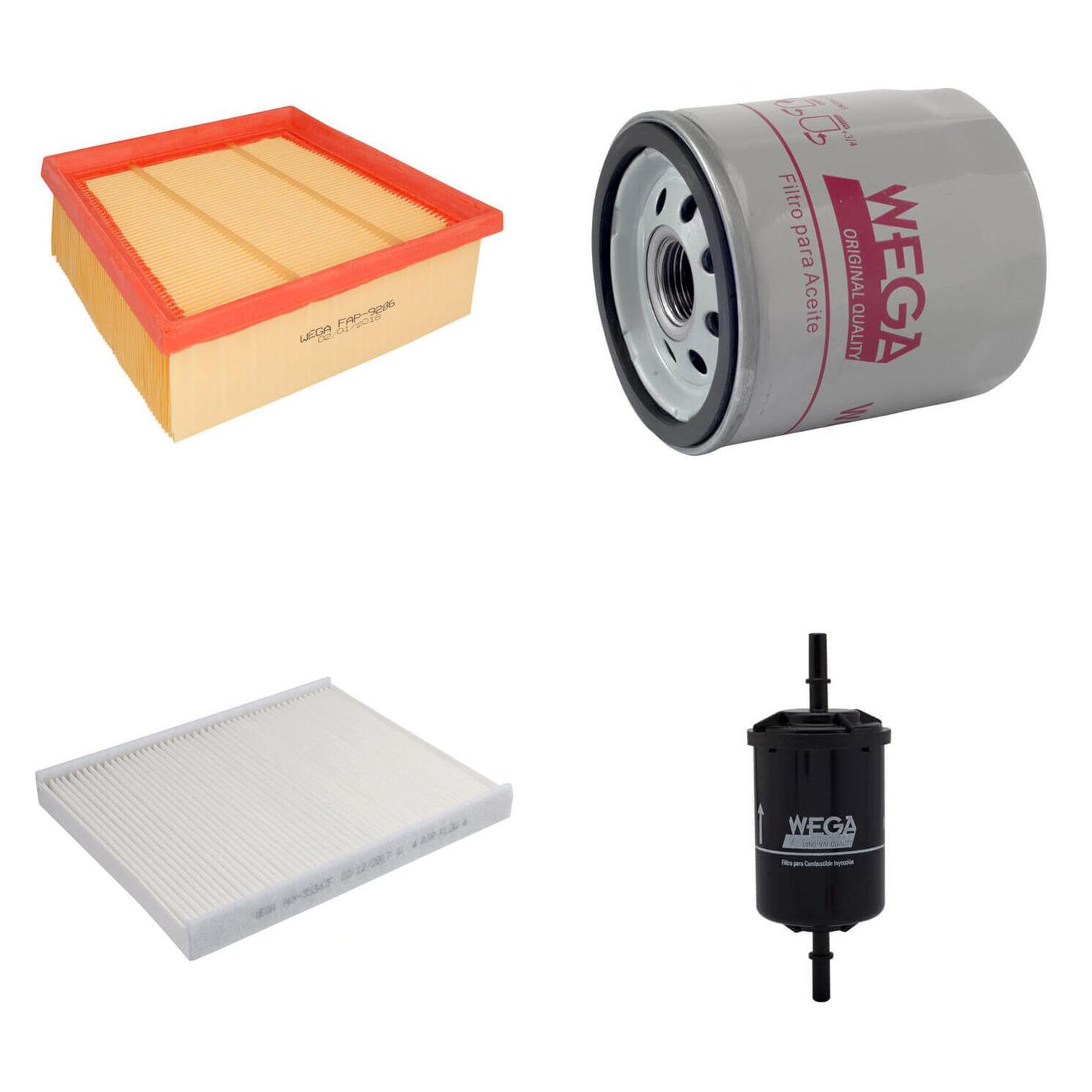 Kit Troca Filtro Ar Comb Óleo Cab Ford EcoSport Ka Fiesta 1.0 12V 1.5 1.6 16V 12/21 - Wega - WKL-162