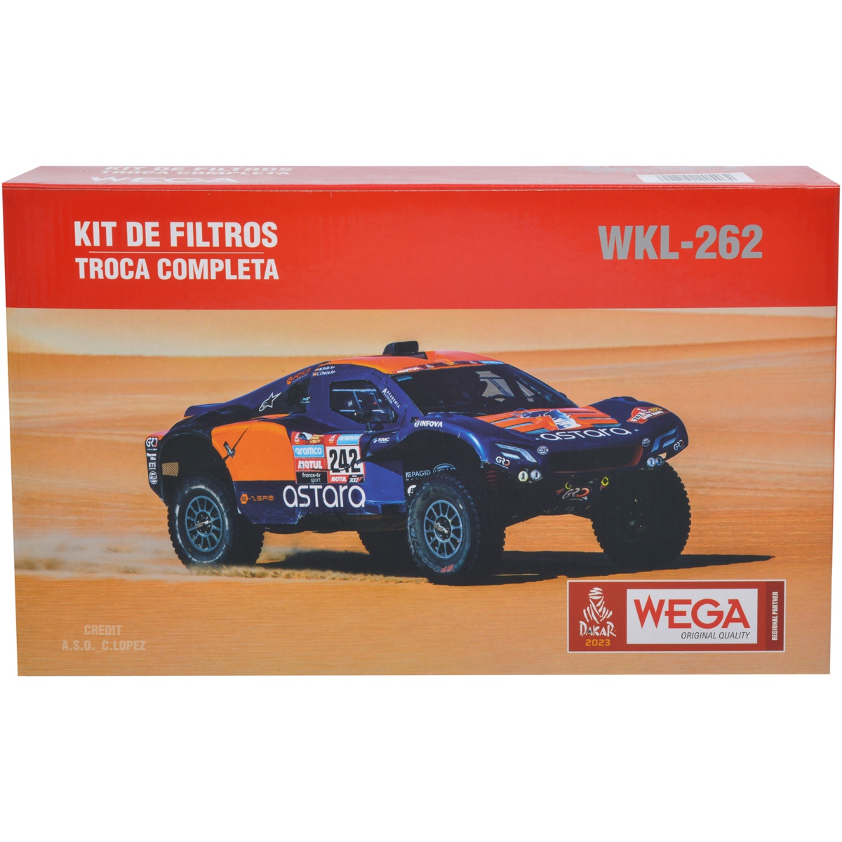 Kit Filtros de Ar Combustível Óleo e Cabine para Renault Kwid - Wega - WKL-262