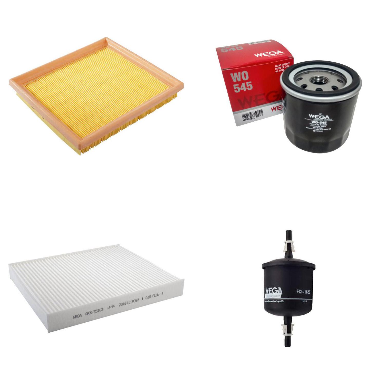 Kit Filtro Ar Óleo Comb Cab VW Fox CrossFox SpaceFox 1.6 16V MSI EA211 Flex 14/19 - Wega - WKL-301