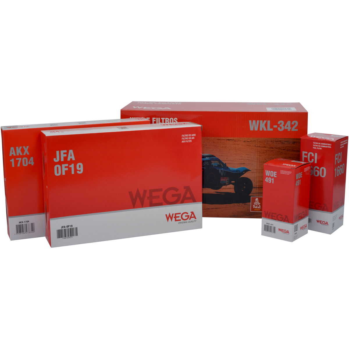 Kit Filtros de Ar Combustível Óleo e Cabine para Chery Tiggo 8 - Wega - WKL-342